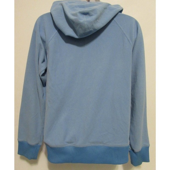 The North Face Girls Youth Light Blue Hooded Fleece Polartec Size L Sweater - Picture 8 of 9